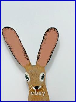 12 David Alvarez folk art hand-carved wooden jackrabbit. Southwestern Folk Art