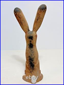 12 David Alvarez folk art hand-carved wooden jackrabbit. Southwestern Folk Art