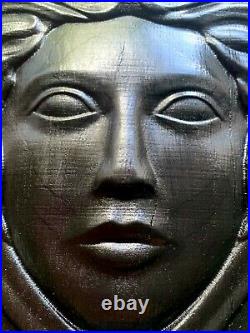 13 Medusa Gorgona Head 3d Carved Wood Greek Picture Wall Decoration Plaque