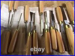 14 piece Ashley Iles wood carving set razor Sharp, hard to find in the USA