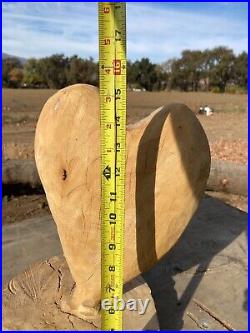 16 Tall Rustic Chainsaw Carved, Rough Finished Oak Wood Heart Valentine
