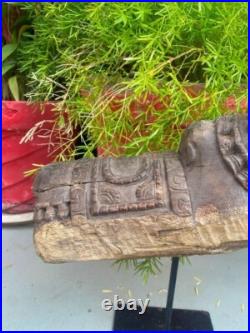 1700's Ancient Old Wooden Hand Carved Nandi Bull Rare Figurine 14 Statue