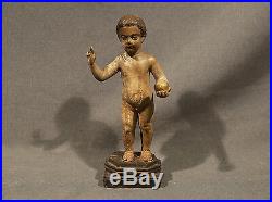 17th Centruy Religious Roman Catholic Baby Jesus Wood Carving