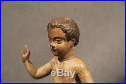 17th Centruy Religious Roman Catholic Baby Jesus Wood Carving