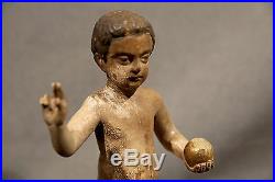 17th Centruy Religious Roman Catholic Baby Jesus Wood Carving