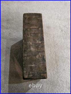 1880 Hand Carved Wood Block 3 Carved Scrolls Design Carving Thick Mold