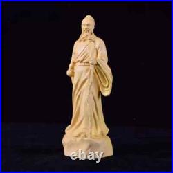 18cm Solid Wood Physician Statue of Hua Tuo Statue Wood Carving Character