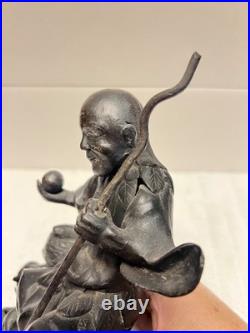 18th/19th is C. Chinese Qing Seated Figure in Lead