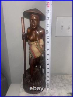 1945 Igorot Tribal Warrior Statues Philippines Vintage Original 1945 Igorot Tribal Warrior Statues Philippines Vintage Original