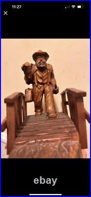 1977 Elmer Schultes Carved Wood Sculpture