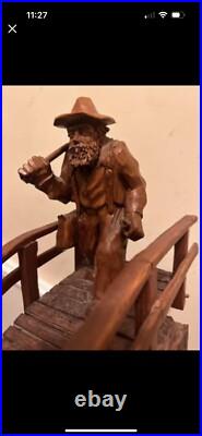 1977 Elmer Schultes Carved Wood Sculpture