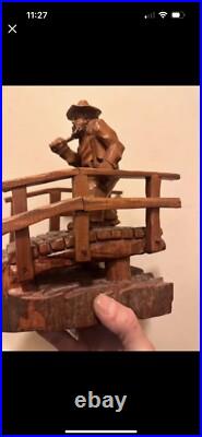 1977 Elmer Schultes Carved Wood Sculpture