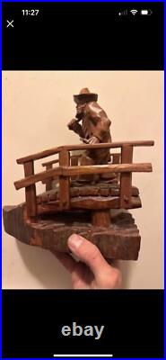 1977 Elmer Schultes Carved Wood Sculpture