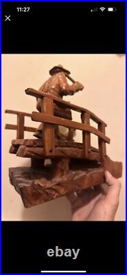 1977 Elmer Schultes Carved Wood Sculpture