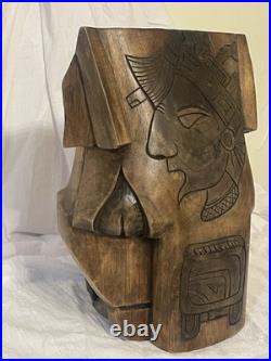2 Pieces Of Carved Art In One Wood Sculpture, Signed By The Artist MARTIN 2 Pieces Of Carved Art In One Wood Sculpture, Signed By The Artist MARTIN