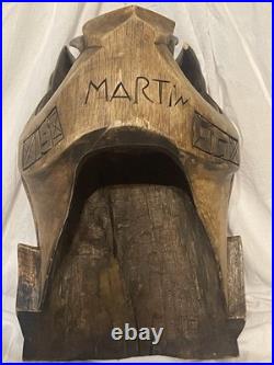 2 Pieces Of Carved Art In One Wood Sculpture, Signed By The Artist MARTIN 2 Pieces Of Carved Art In One Wood Sculpture, Signed By The Artist MARTIN