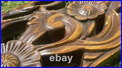 2 RARE VTG Wood Art Abstract Organic Sculptures Hand-Carved Mid-Century Modern