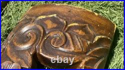 2 RARE VTG Wood Art Abstract Organic Sculptures Hand-Carved Mid-Century Modern