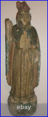 20 Antique Spanish Santos 17/18th carved wood Saint Sculpture figure museum