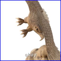 20 Hand Carved Wooden Eagle Statue, Flying Figurine Sculpture, Handmade Art