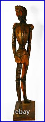 20 Retro Mid-Century Don Quixote Wood Carving Sculpture Signed Nestor 20 Retro Mid-Century Don Quixote Wood Carving Sculpture Signed Nestor