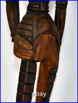 20 Retro Mid-Century Don Quixote Wood Carving Sculpture Signed Nestor 20 Retro Mid-Century Don Quixote Wood Carving Sculpture Signed Nestor