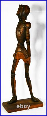 20 Retro Mid-Century Don Quixote Wood Carving Sculpture Signed Nestor 20 Retro Mid-Century Don Quixote Wood Carving Sculpture Signed Nestor