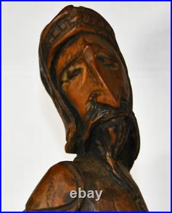 20 Retro Mid-Century Don Quixote Wood Carving Sculpture Signed Nestor 20 Retro Mid-Century Don Quixote Wood Carving Sculpture Signed Nestor