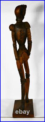 20 Retro Mid-Century Don Quixote Wood Carving Sculpture Signed Nestor 20 Retro Mid-Century Don Quixote Wood Carving Sculpture Signed Nestor