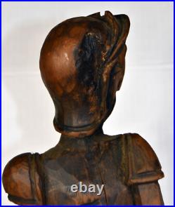 20 Retro Mid-Century Don Quixote Wood Carving Sculpture Signed Nestor 20 Retro Mid-Century Don Quixote Wood Carving Sculpture Signed Nestor