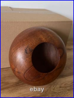 2002 K. Bashore UK Turned Mesquite Wood Vessel Bowl! Beautiful! WOW