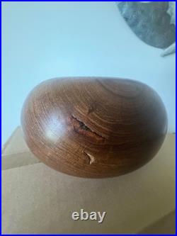 2002 K. Bashore UK Turned Mesquite Wood Vessel Bowl! Beautiful! WOW