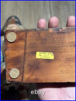 22 Sarreid Italy Victorian Carved Wood Brass Folk Art Sculpture Statue Vintage 22 Sarreid Italy Victorian Carved Wood Brass Folk Art Sculpture Statue Vintage