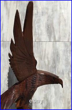 (25.5H) Ironwood Eagle Sculpture Hand-Carved by Sonoran Artisan (New Carving)