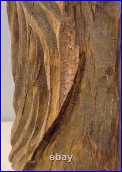 27in Lifesize Bust Native American Indian Wooden Statue Hand Carved Solid Wood