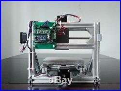 3 Axis DIY CNC Router Kit Wood Carving Engraver PCB Milling Machine+2500mw Laser