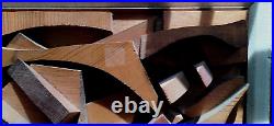 3-D ART Mid-Century style Brutalist wood construction Abstract Assemblage LOOK