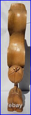 38 Tall Hand Carved solid wood Sculpture Art