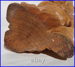 38 Tall Hand Carved solid wood Sculpture Art