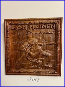 3D Iron Maiden, Piece of Mind Wood Carving Wall Hanging 12.75 X 13
