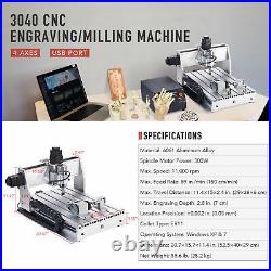 4 Axis CNC Router Cutting Engraving Carving Machine w USB Port for Wood & More