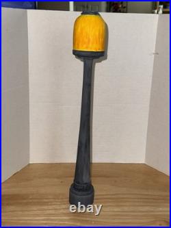 4 Piece Folk Art Wood Carvings Bum On Bench, Lamppost And Cop Free Shipping