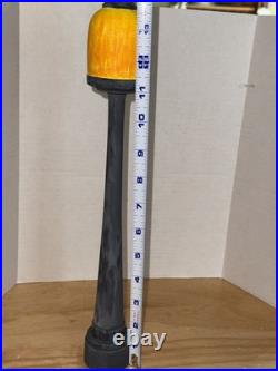 4 Piece Folk Art Wood Carvings Bum On Bench, Lamppost And Cop Free Shipping