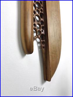 48 Vintage Carved Wood Abstract Wall Sculpture Mid Century Modern Ayers Style