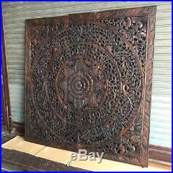 58 Wood Carving Floral Wall Panel Teak Wood Handicraft Wall Decor Beautiful