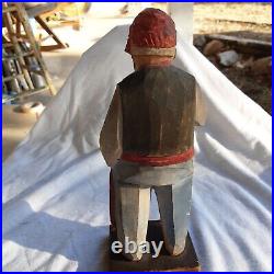 7.5 in. T Wood Carving Signed By Trygg Good Condition? Photos