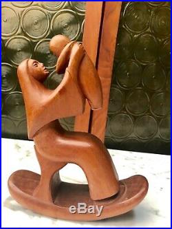 7 Jose J. Pinal Sculptures Nativity Mother Baby Mexican Folk Art Wood Carvings
