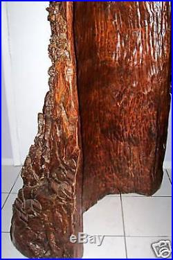 73.5 MASSIVE ASIAN WOOD SCULPTURE Circa 19thc. HAND CARVED OUT OF A SOLID TREE