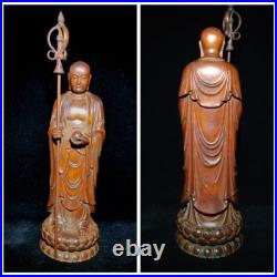 8 antique wooden buddha statue Ksitigarbha carved wood carving sculpture decor 8 antique wooden buddha statue Ksitigarbha carved wood carving sculpture decor