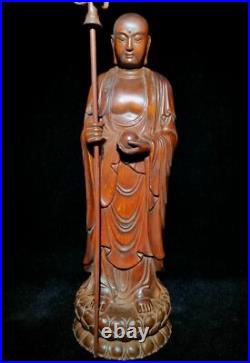 8 antique wooden buddha statue Ksitigarbha carved wood carving sculpture decor 8 antique wooden buddha statue Ksitigarbha carved wood carving sculpture decor